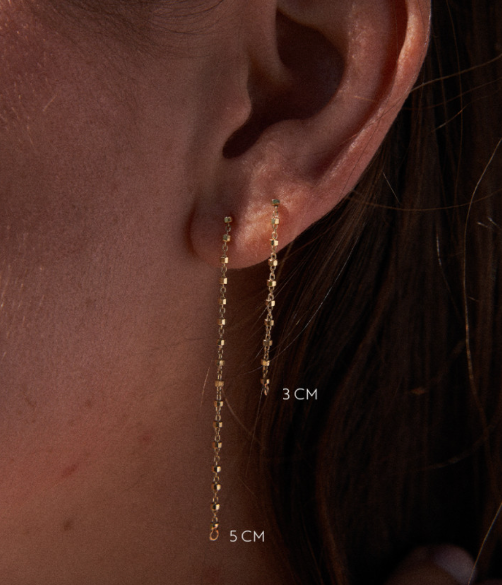 Charlet - Boucle d'oreille DIAMANTEE 5cm (à l'unité)