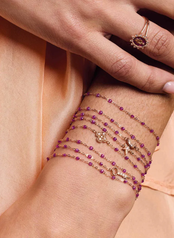 Gigi Clozeau - Bracelet croix lisse tout or