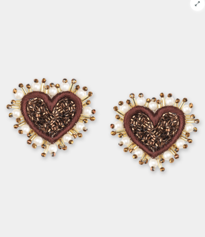 Olivia Dar - Boucles d'oreilles Pearl Heart