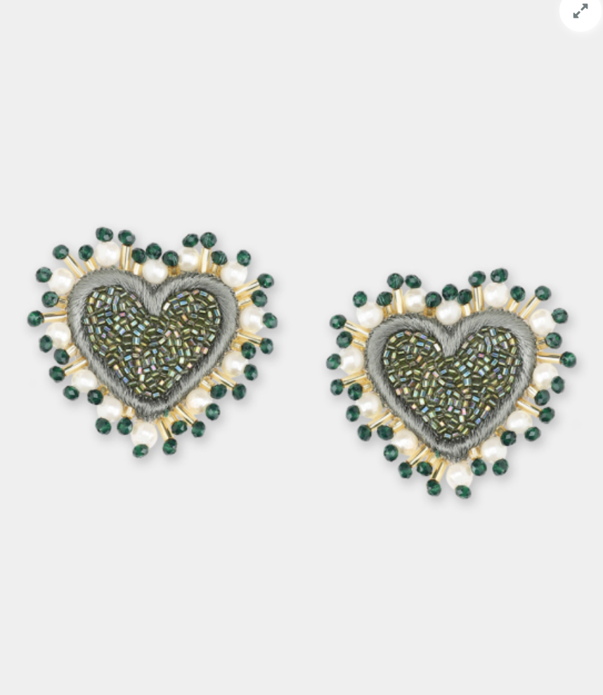 Olivia Dar - Boucles d'oreilles Pearl Heart