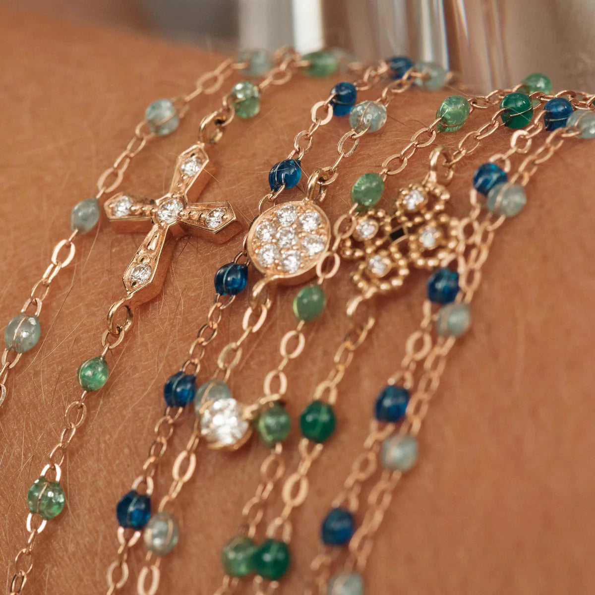 Gigi Clozeau - Bracelet croix diamants Vintage