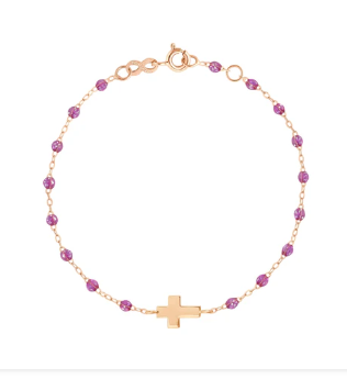 Gigi Clozeau - Bracelet croix lisse tout or