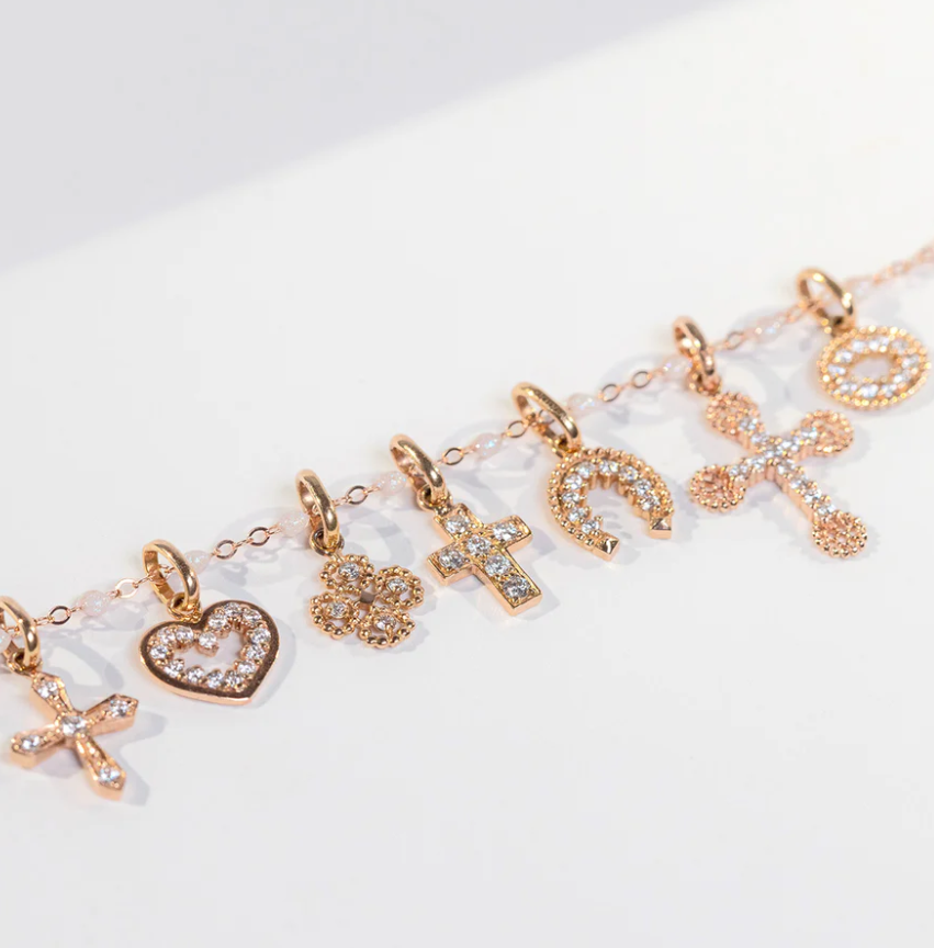 Gigi Clozeau - Pendentif Croix Dentelle Diamants