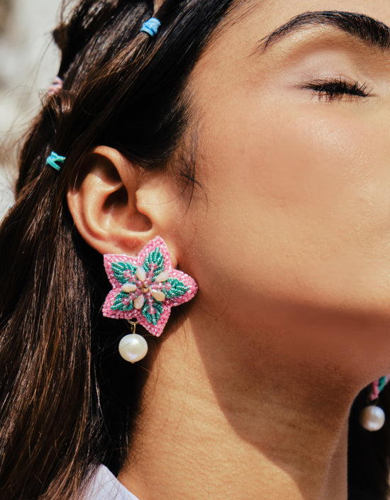 Olivia Dar - Boucles d’oreilles Starfish Pearl