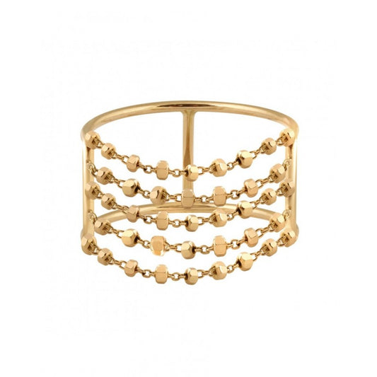 Charlet - Bague DIAMANTEE double corps 5 chaînes