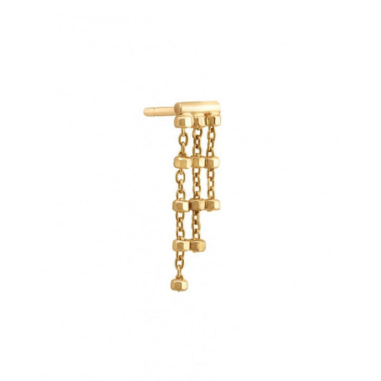 Charlet - Boucle d'oreille DIAMANTEE triple chaîne (à l'unité)